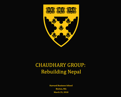 Harvard Business School Case study on Chaudhary Foundation
